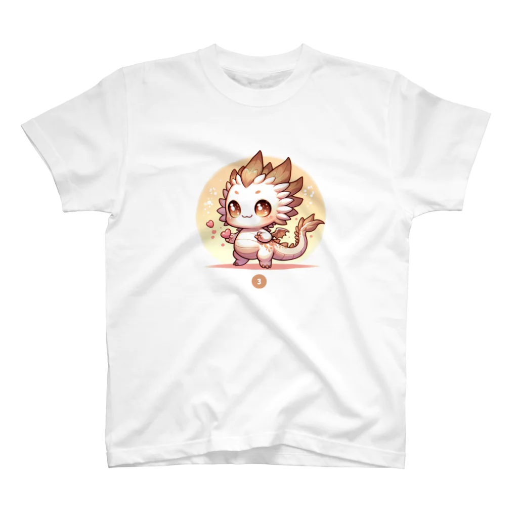 可愛らしいドラゴンのイラストグッズ店の【かわいいドラゴンのマスコットキャラクター】 スタンダードTシャツ