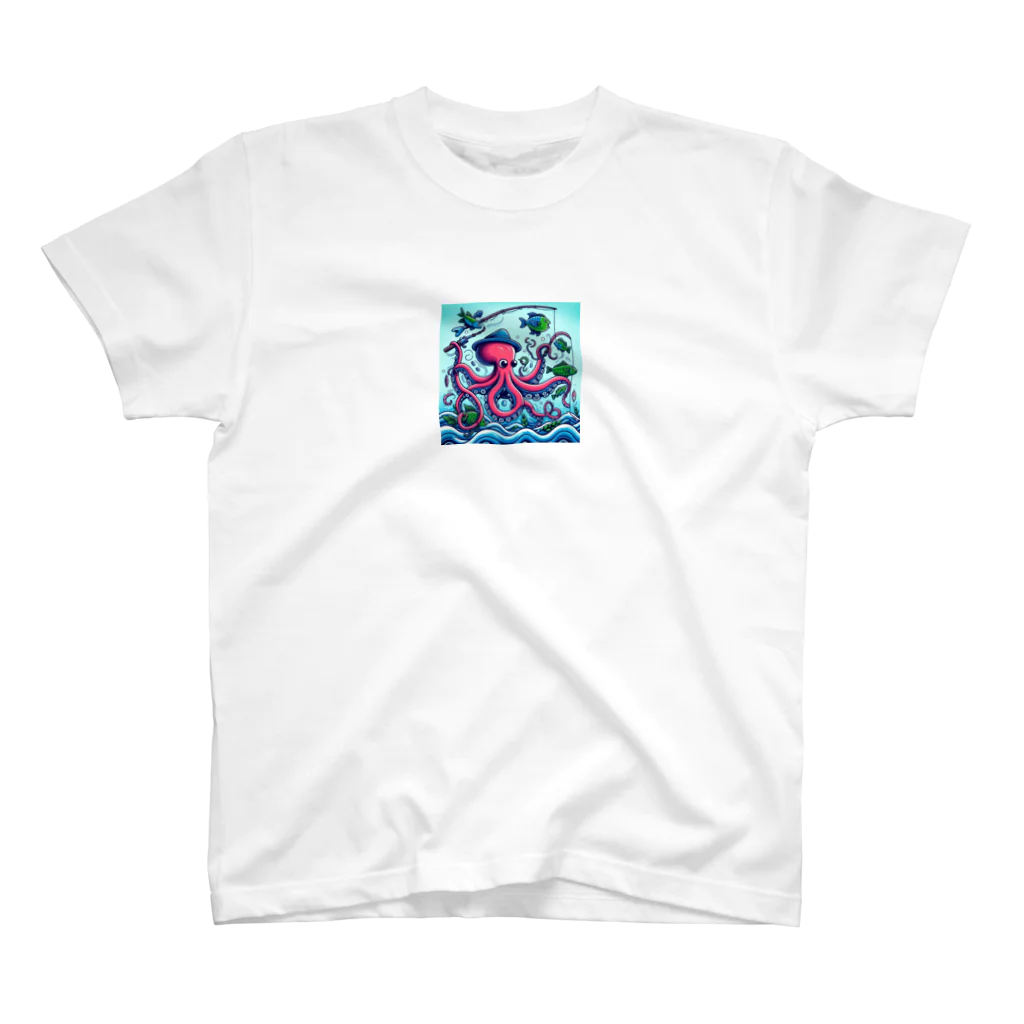 SKY&Dのタコが釣り スタンダードTシャツ