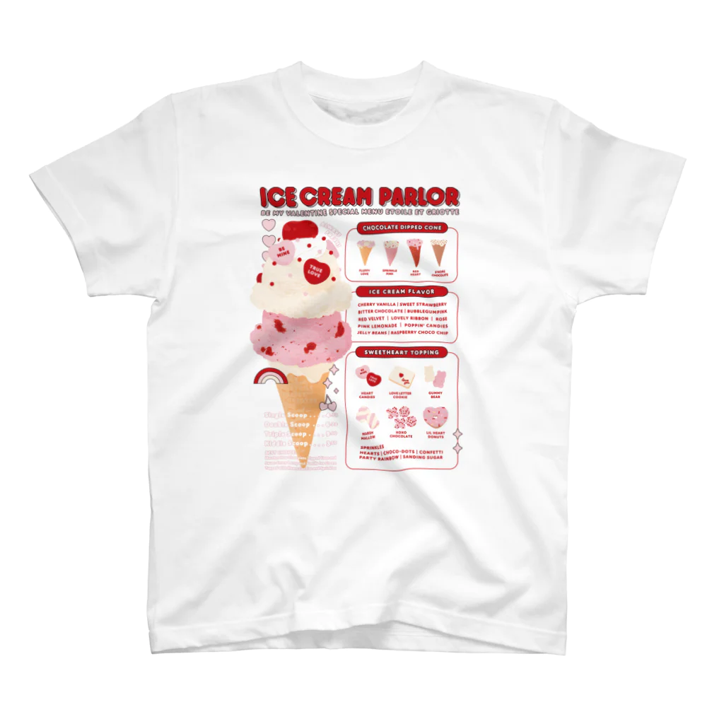 Etoile et GriotteのValentine Ice Cream Regular Fit T-Shirt