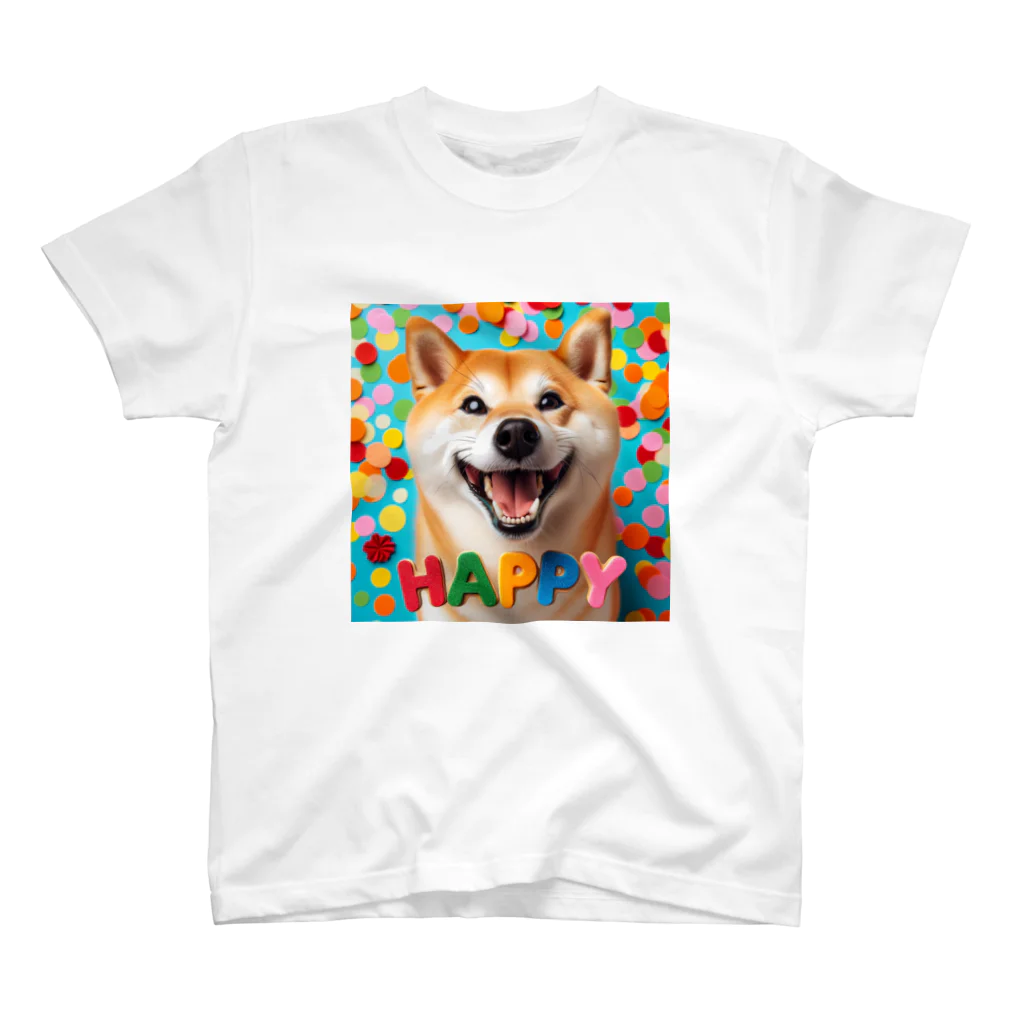 ANTARESの今日もハッピーな柴犬 スタンダードTシャツ