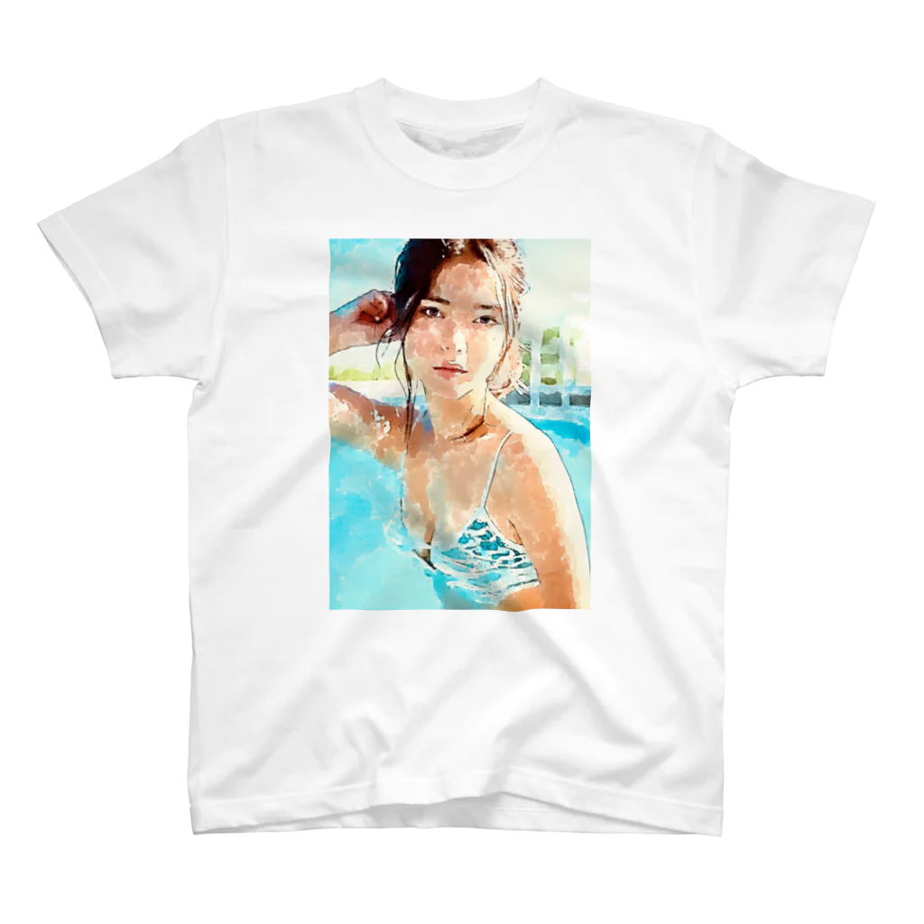 ドットちゃんの水彩ガール2 スタンダードTシャツ