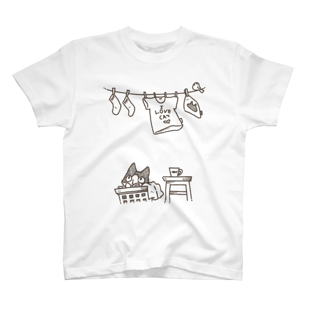 やとりえ-yatorie-の晴れの日のハチワレ スタンダードTシャツ