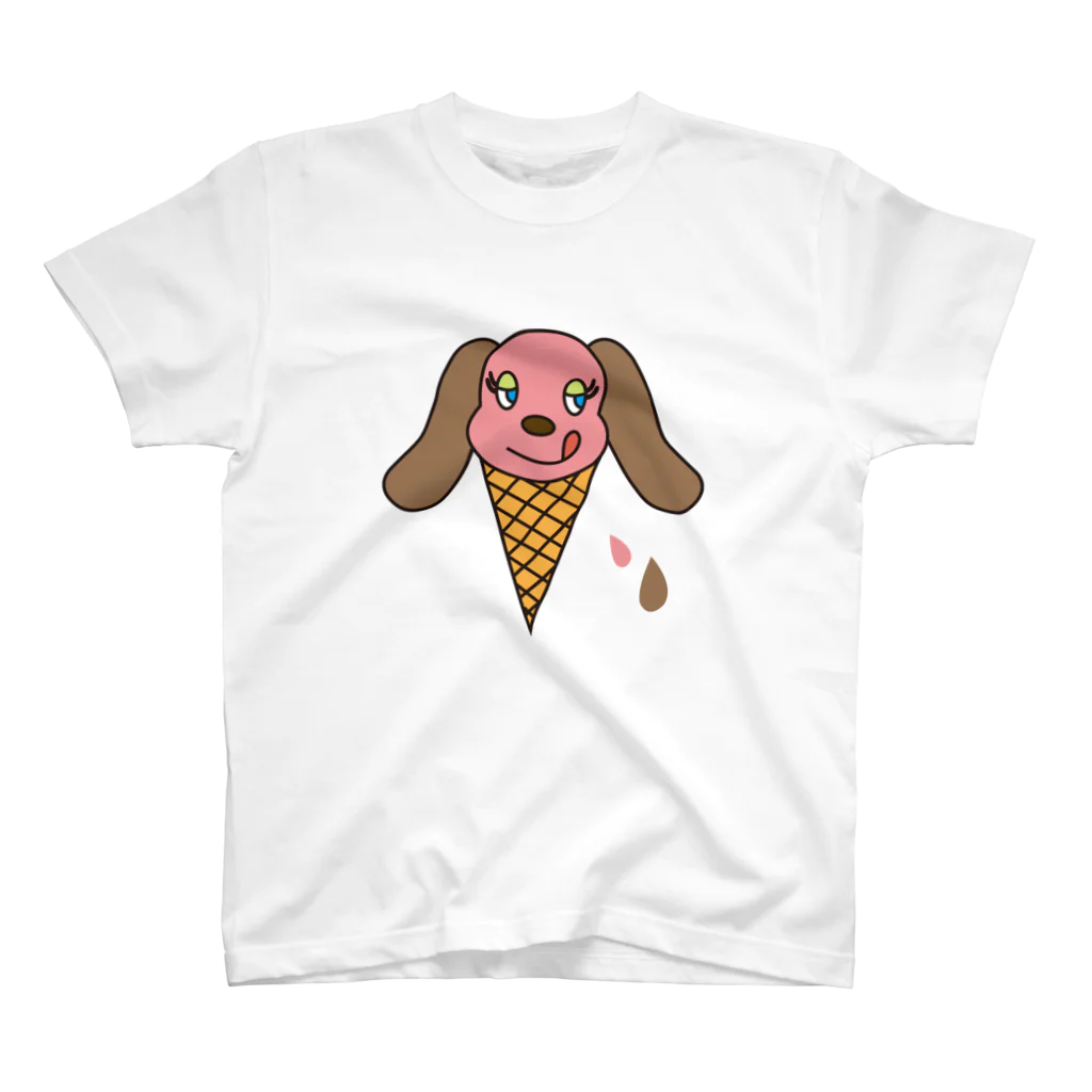 いも虫犬のソフトクリームdog スタンダードTシャツ