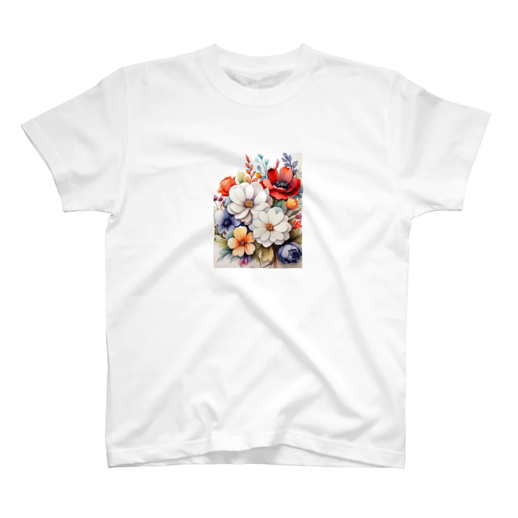 Lemon teaのたくさんの花々を Regular Fit T-Shirt