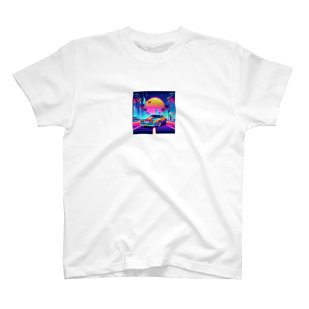 お茶目なドット絵のドッド絵車 Regular Fit T-Shirt