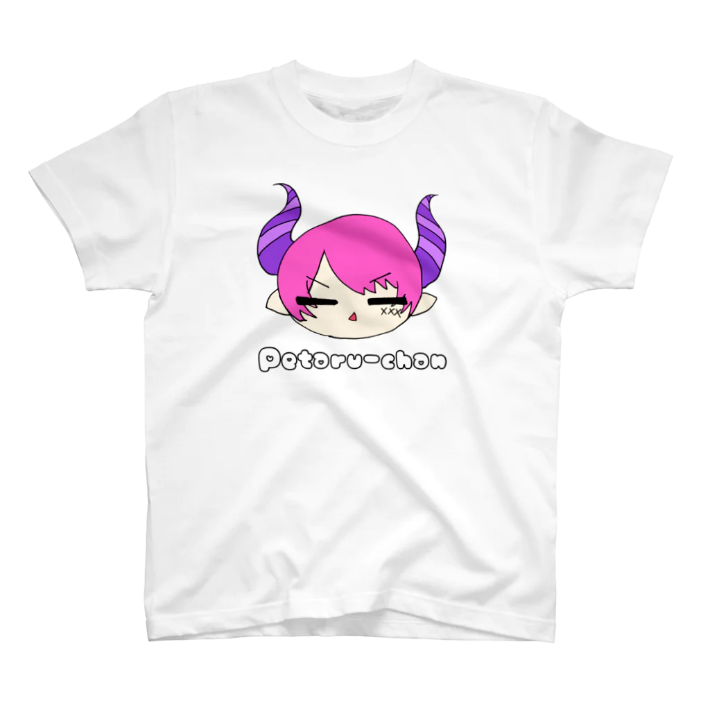 サキュバスのPetaru-chan💮100点ぺたっとのぺたるのお絵描き顔面Tシャツ スタンダードTシャツ