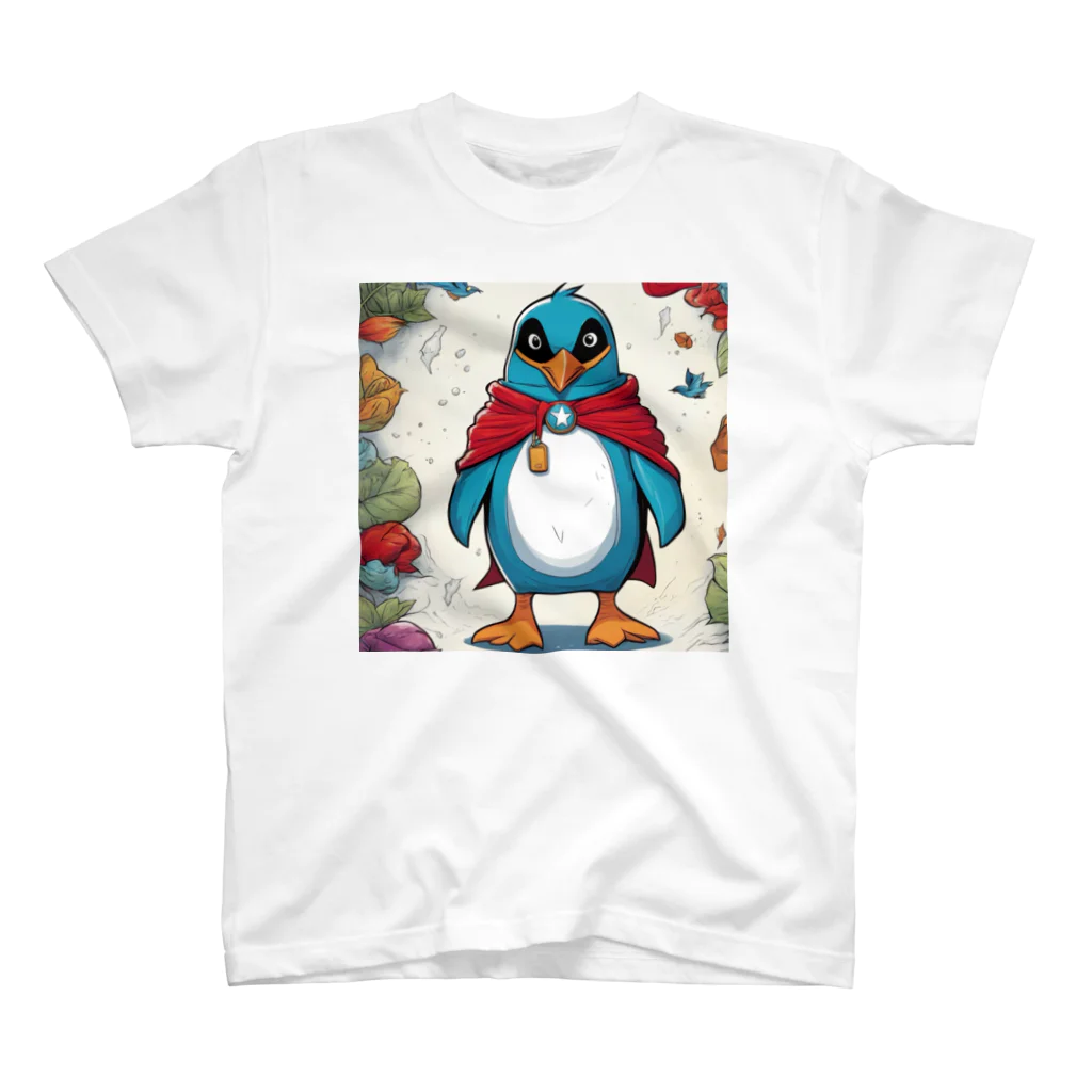 hypudgyのヒーローペンギンB スタンダードTシャツ