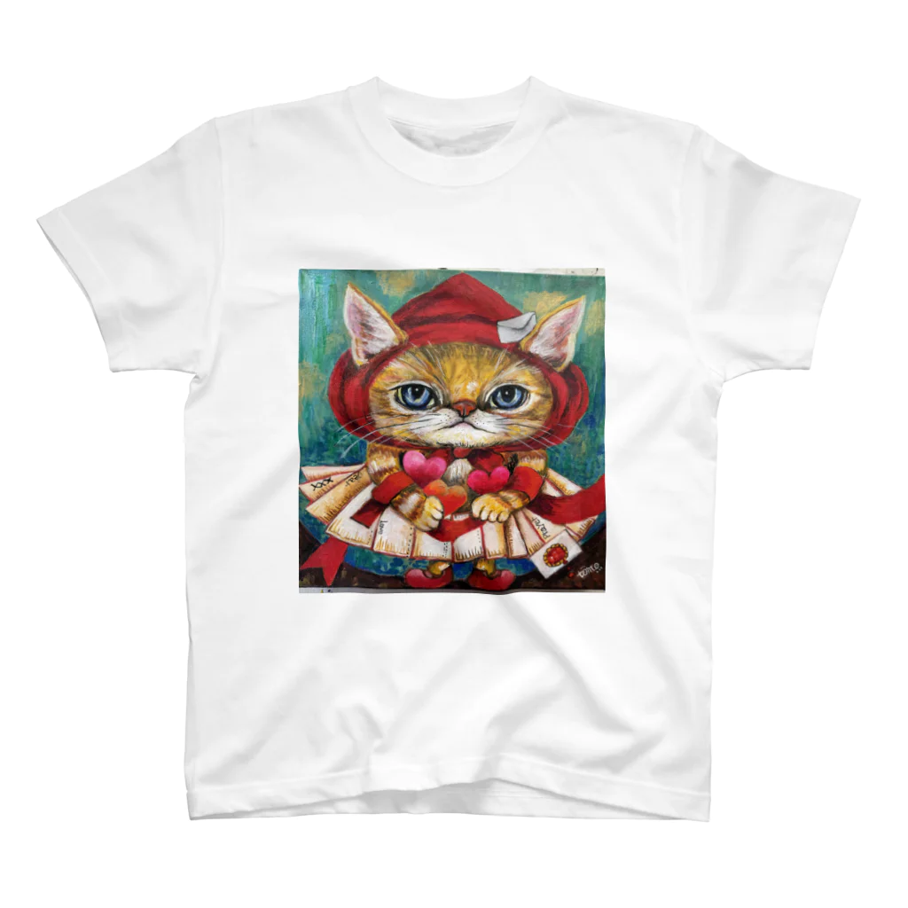 しろしろくるくるのハート猫 Regular Fit T-Shirt