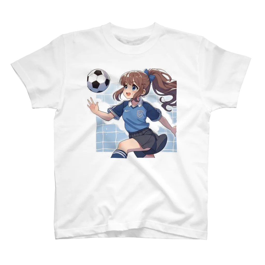 RYO14silviaの楽しくフットサルしているポニーテールの女の子 スタンダードTシャツ