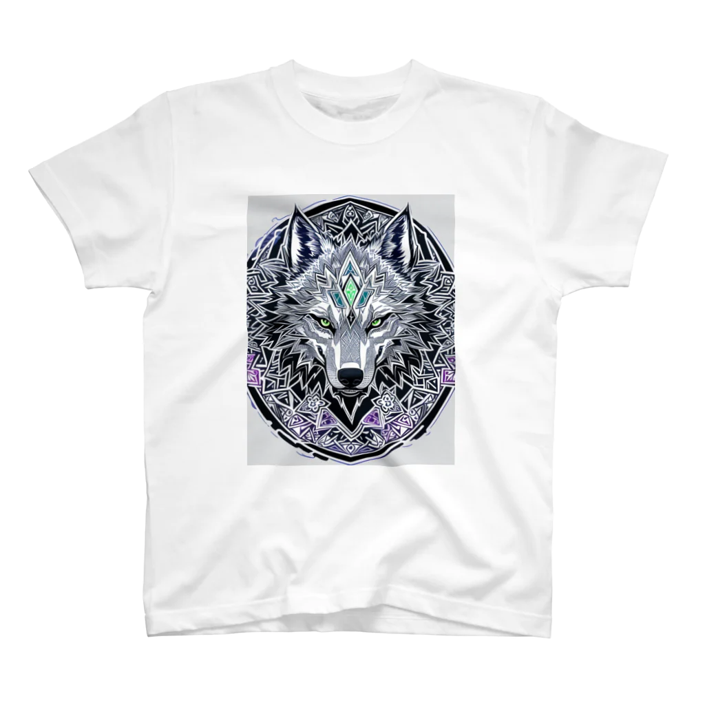 ZZRR12の月光の守護者、狼の紋章 Regular Fit T-Shirt