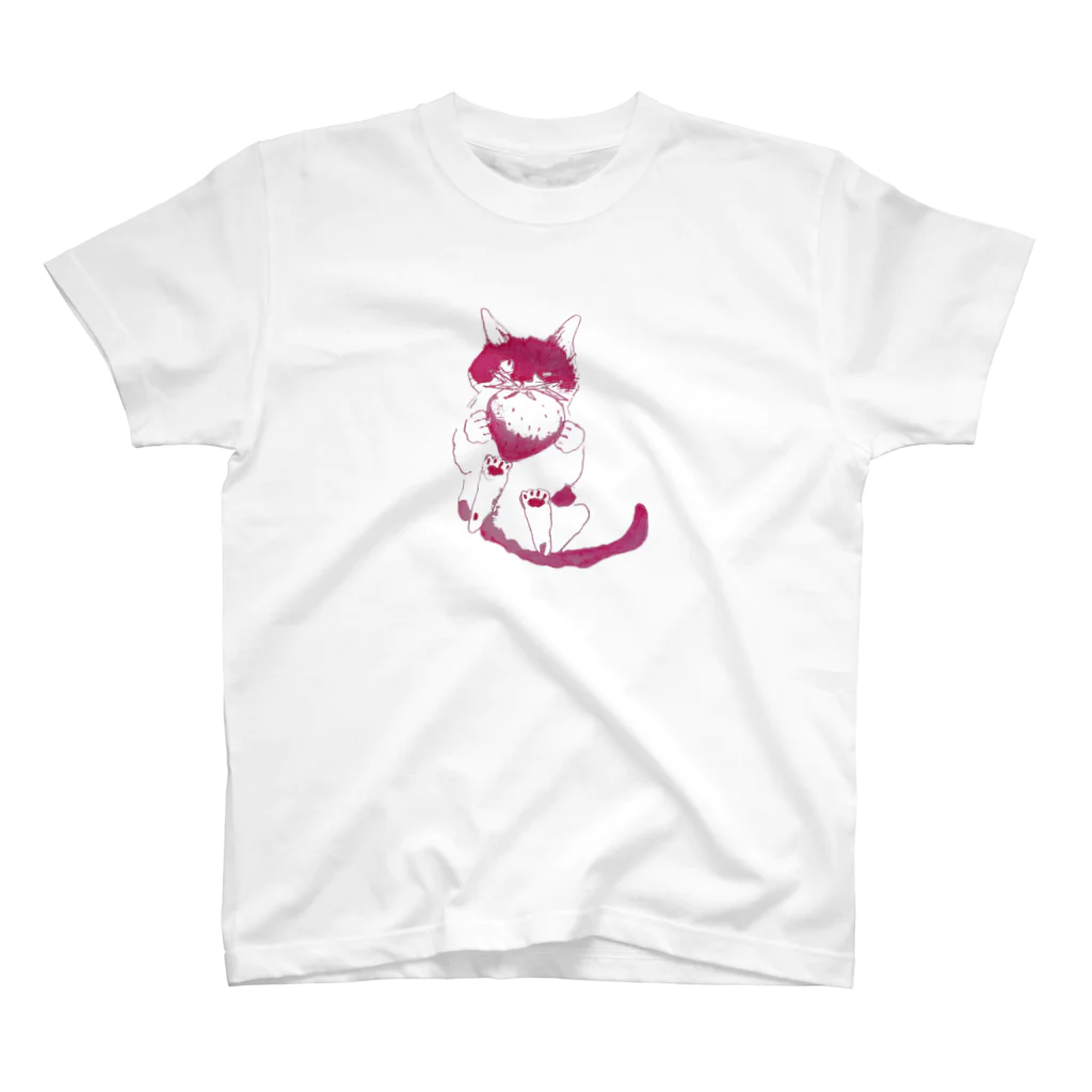 もも猫のいちごジェリ子 スタンダードTシャツ