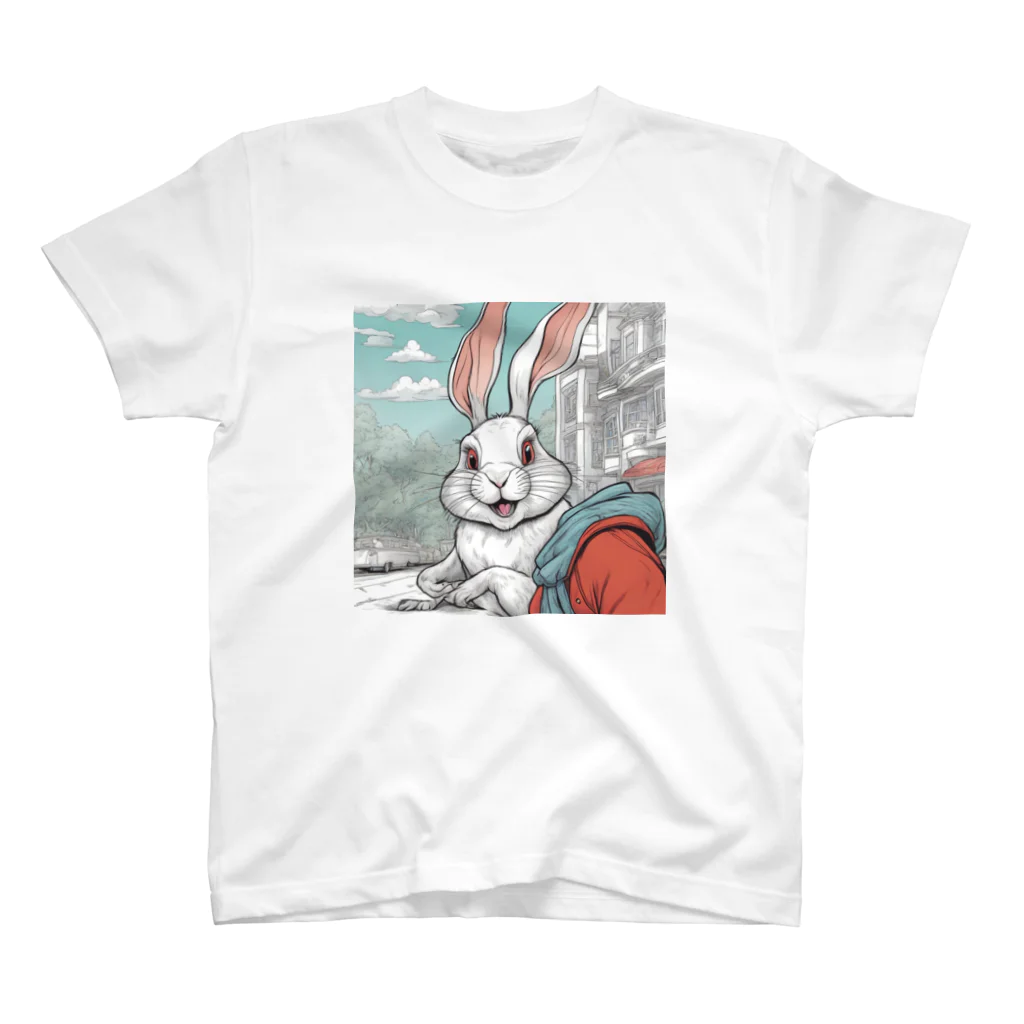 kawaki-yの愛くるしいうさぎ スタンダードTシャツ