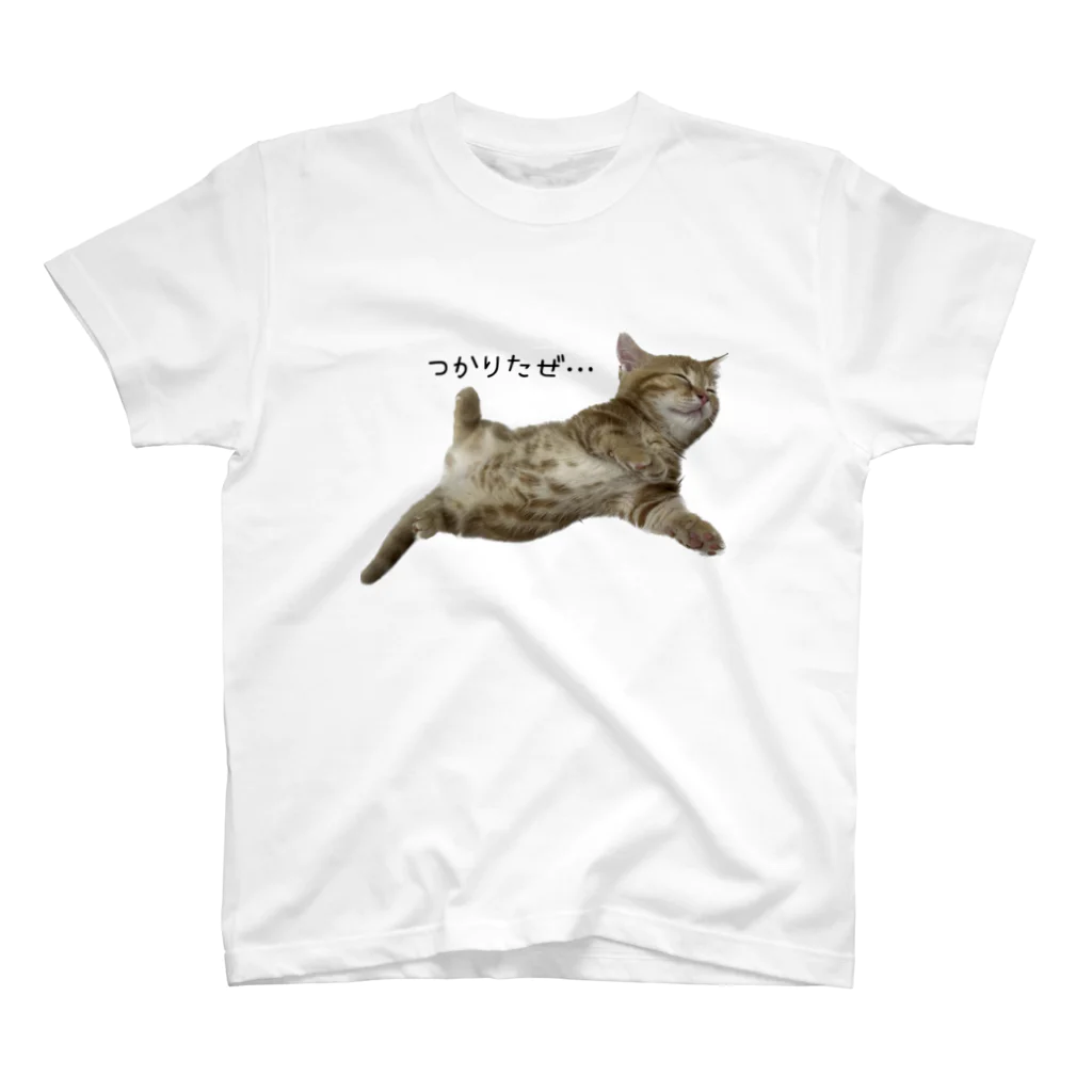 ねこもふ生活のヘソ天ちゃーぼー スタンダードTシャツ