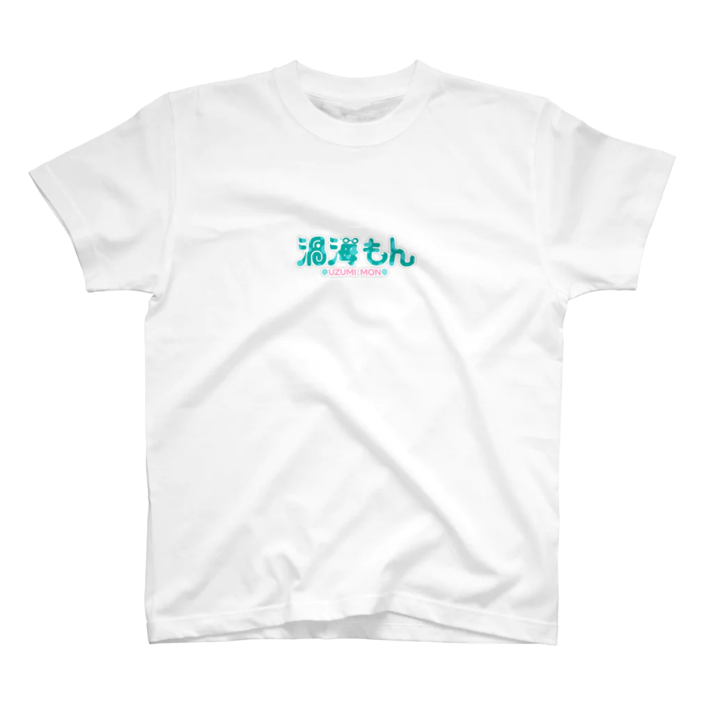 渦海 もん🐬🫧 くるくる天パ系Vtuberの神が産み落とした🐬🫧ロゴ スタンダードTシャツ