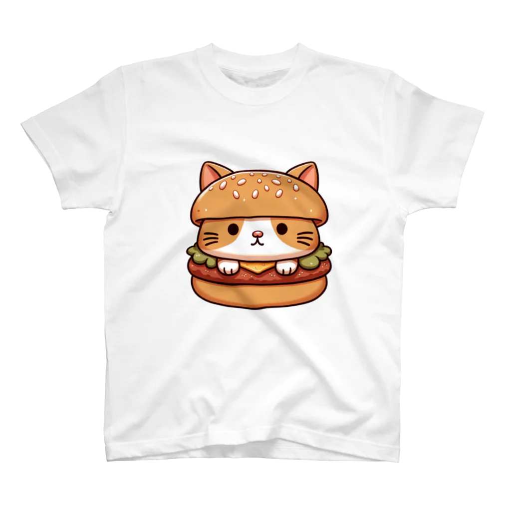 ゆるきゃら製作所の猫バーガー スタンダードTシャツ