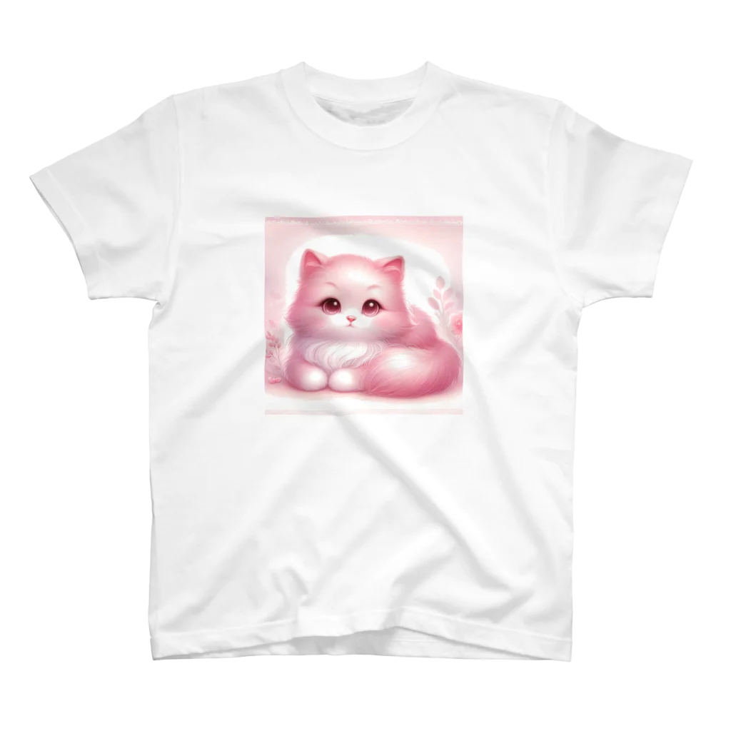 猫!にゃんこ！のPINK! スタンダードTシャツ