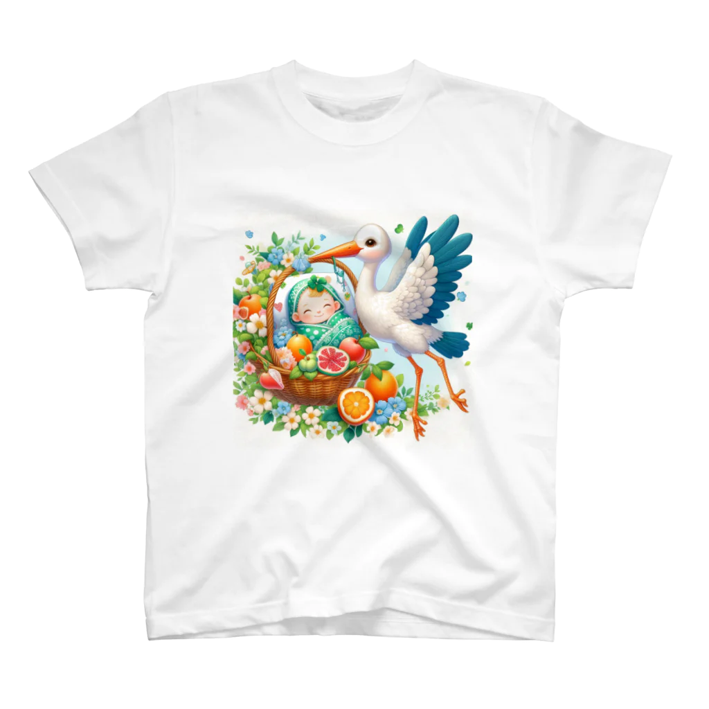 Kai🐚の幸せを呼ぶコウノトリ2/Stork of Happiness2 スタンダードTシャツ