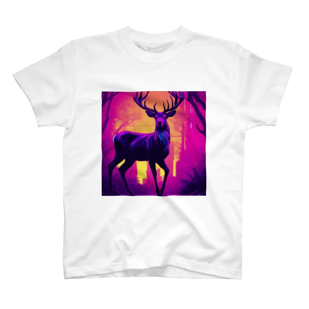 ZeroCreativeのネオンな鹿 Regular Fit T-Shirt