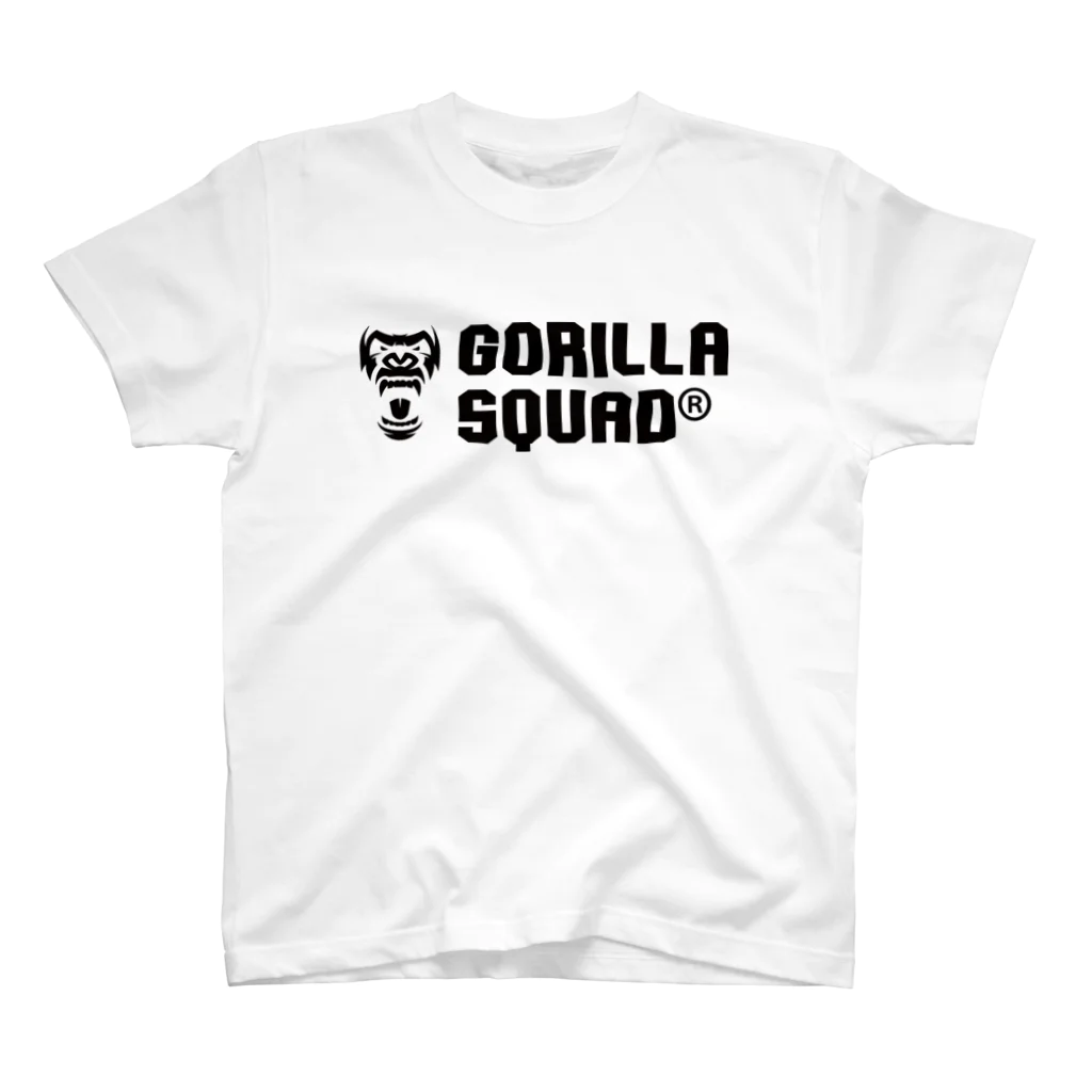 GORILLA SQUAD 公式ノベルティショップのGORILLA SQUAD ロゴ黒 スタンダードTシャツ