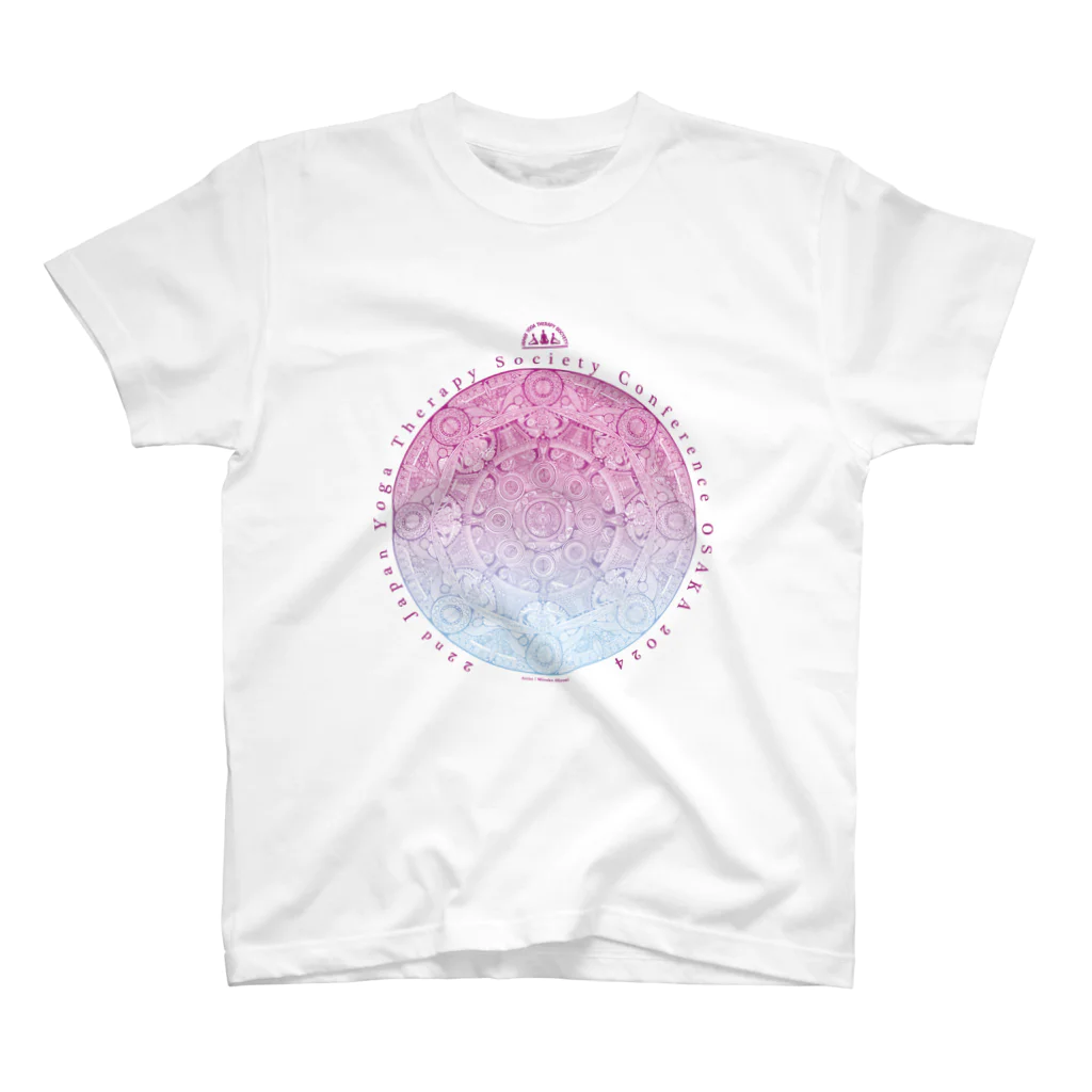 JAPAN_YOGA_THERAPY_SOCIETY_2024のMANDALA T-shirt (pink) ※Tシャツはホワイトをお選び下さい Regular Fit T-Shirt