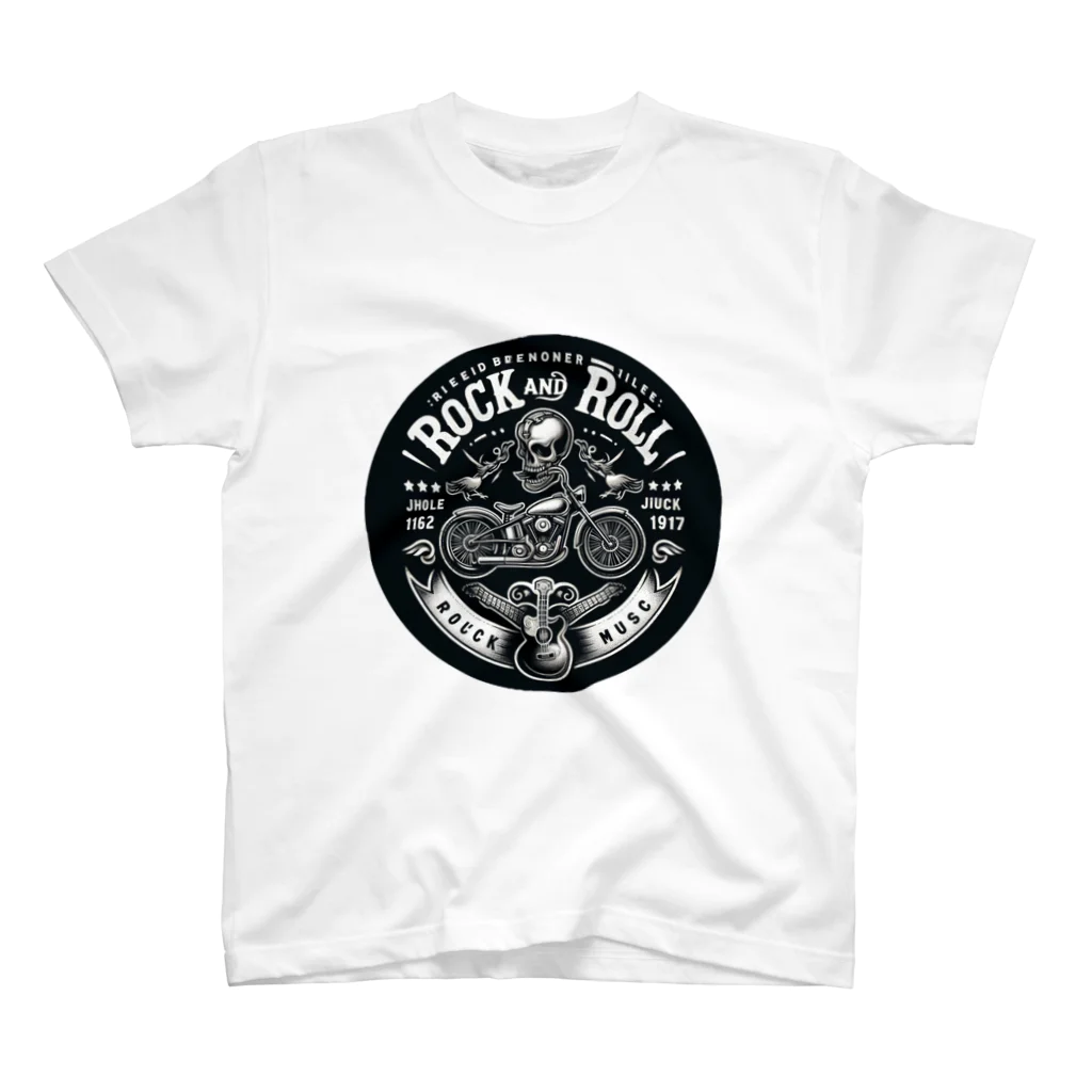 ロック堂のバイクアンドギター スタンダードTシャツ