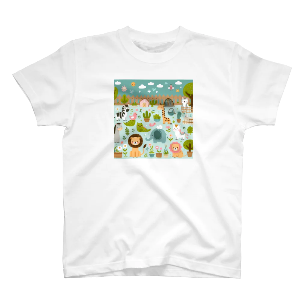 ニューライフマサラショップのワクワク動物園の愉快な仲間たち♪ Regular Fit T-Shirt