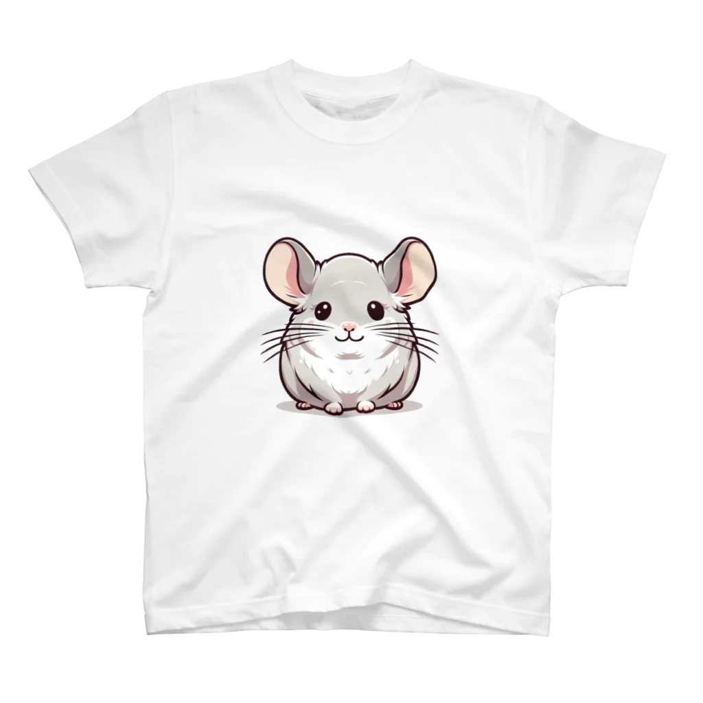 もふっとチンチラ🐭のチンチラ（シナモン） スタンダードTシャツ