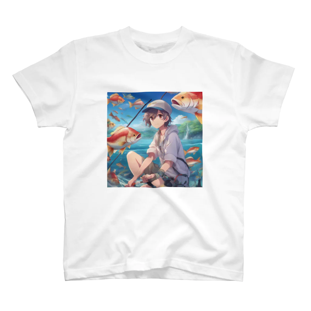 chillfishingの釣りガール爆釣！ スタンダードTシャツ