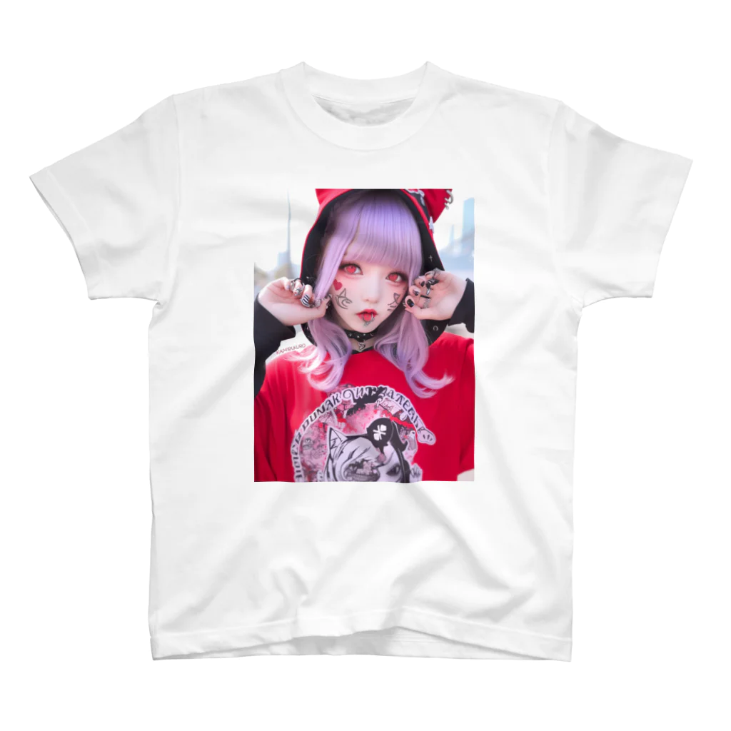 KAMIBUKROの鬼かわいい美女 スタンダードTシャツ