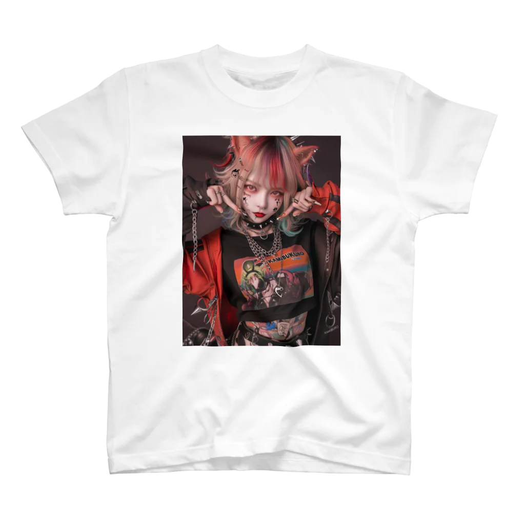 KAMIBUKROの鬼かわいい獣耳美女 Regular Fit T-Shirt