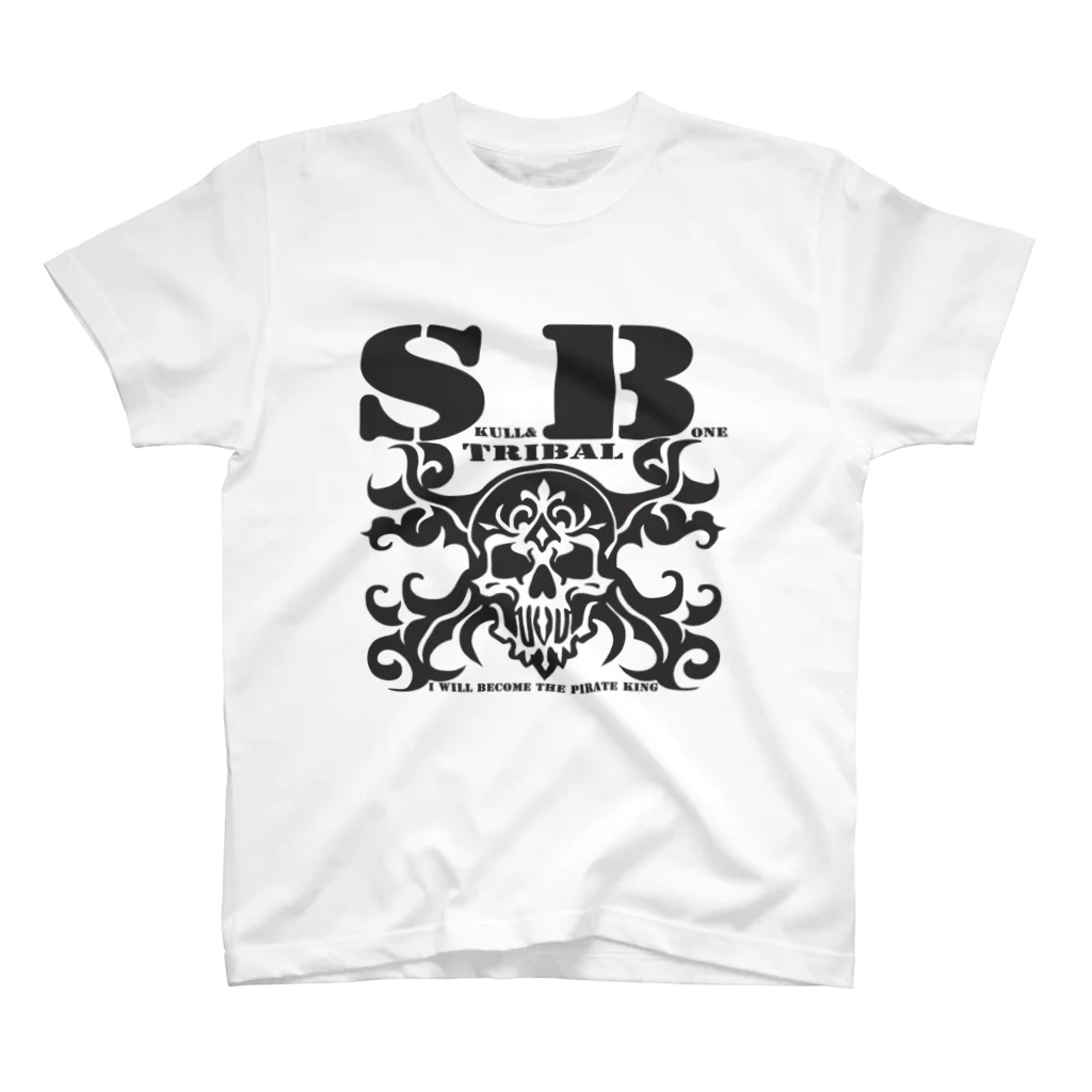 Ａ’ｚｗｏｒｋＳのSKULL&BONE TRIBAL BLK Regular Fit T-Shirt