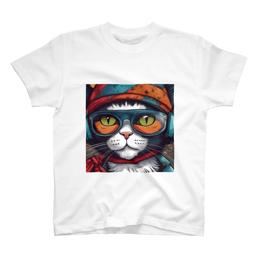 DezamaLandの戦闘猫 スタンダードTシャツ