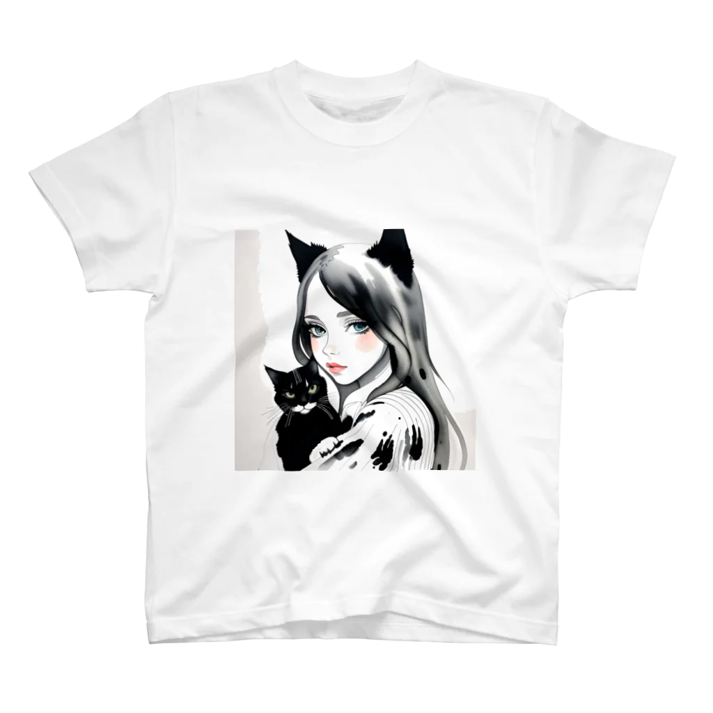 レイカランクの猫と美女。 Regular Fit T-Shirt