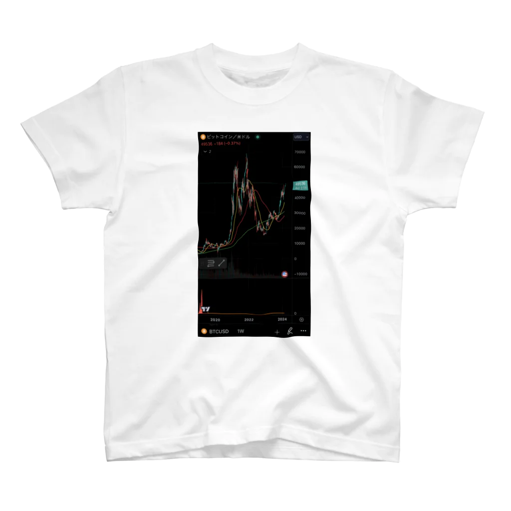 とらまるSHOPのBTC/USD Regular Fit T-Shirt