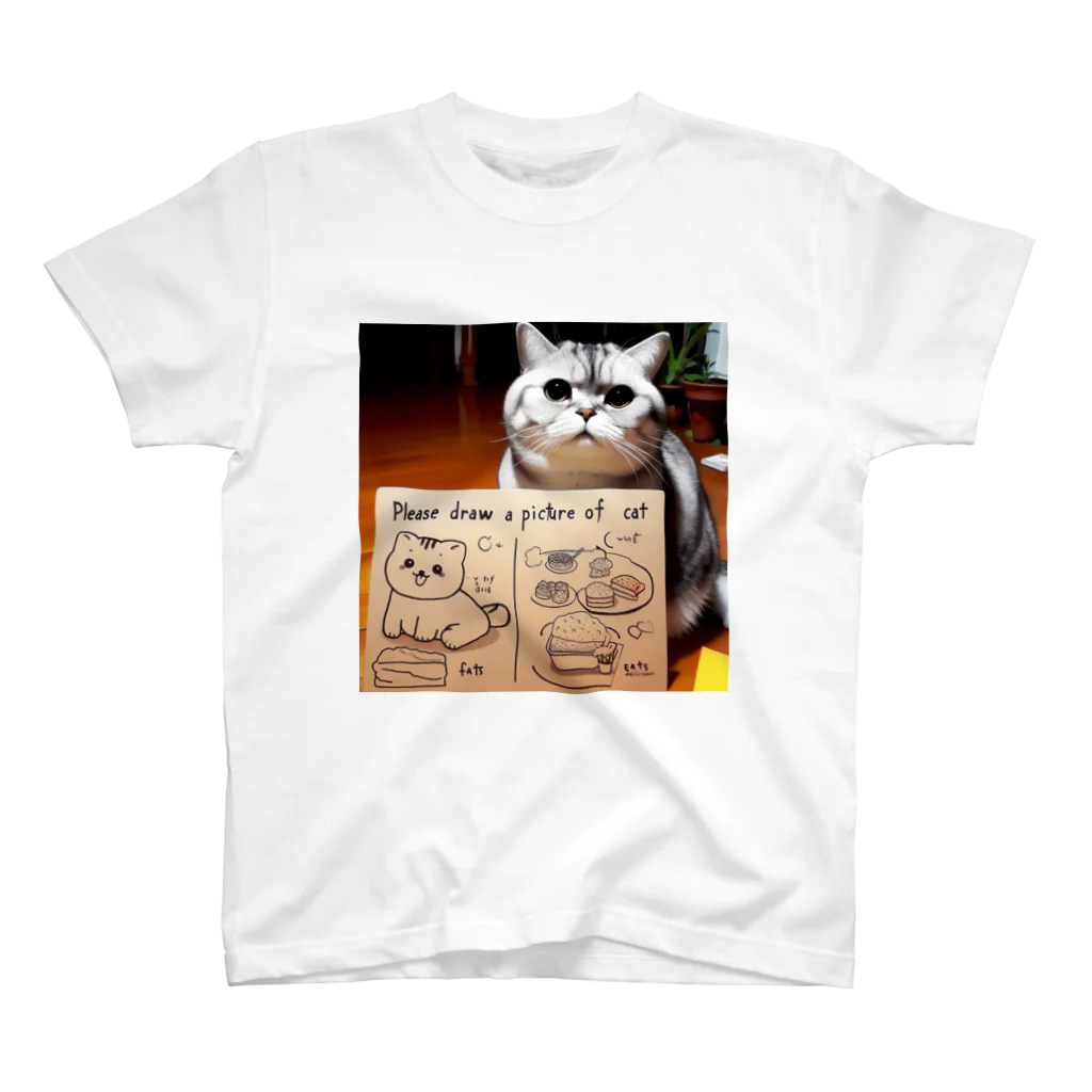 雑貨屋ちぃずのおねだり猫 Regular Fit T-Shirt