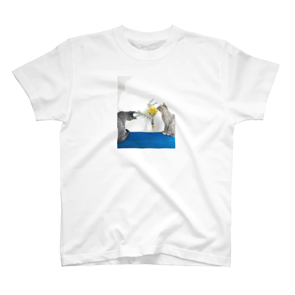 キジトラ招福堂のキジトラとミモザ Regular Fit T-Shirt
