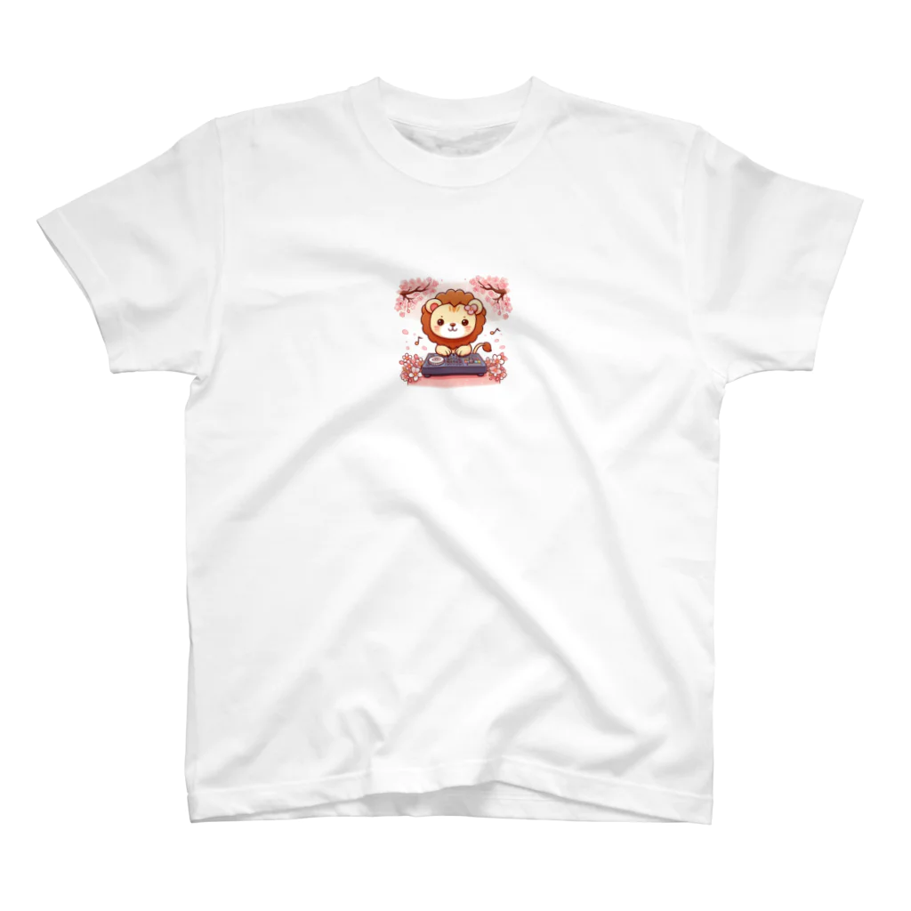 音楽ルー106のライオンDJ スタンダードTシャツ