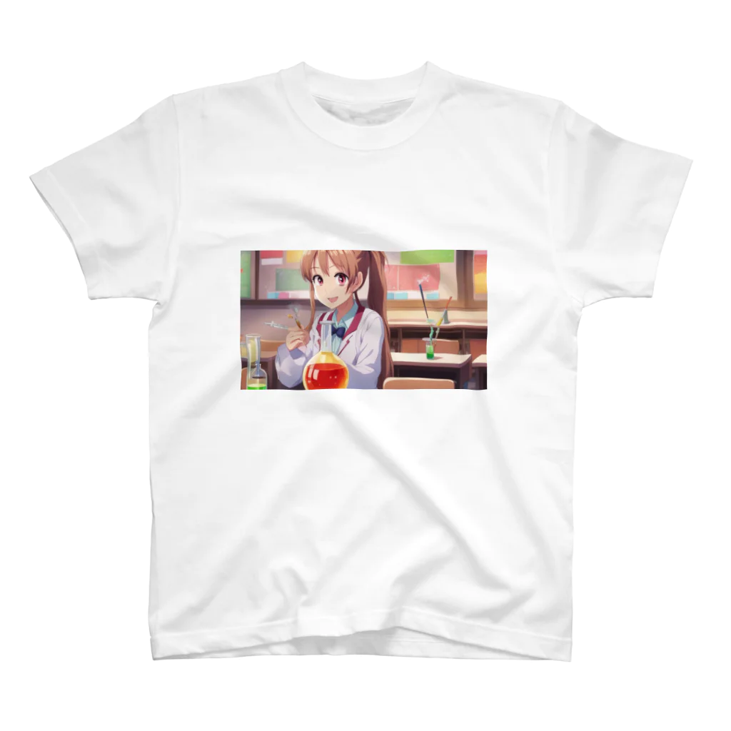 アニメ好きの野生味溢れる店J JK専門店のポニーテールJK.化学の授業 スタンダードTシャツ