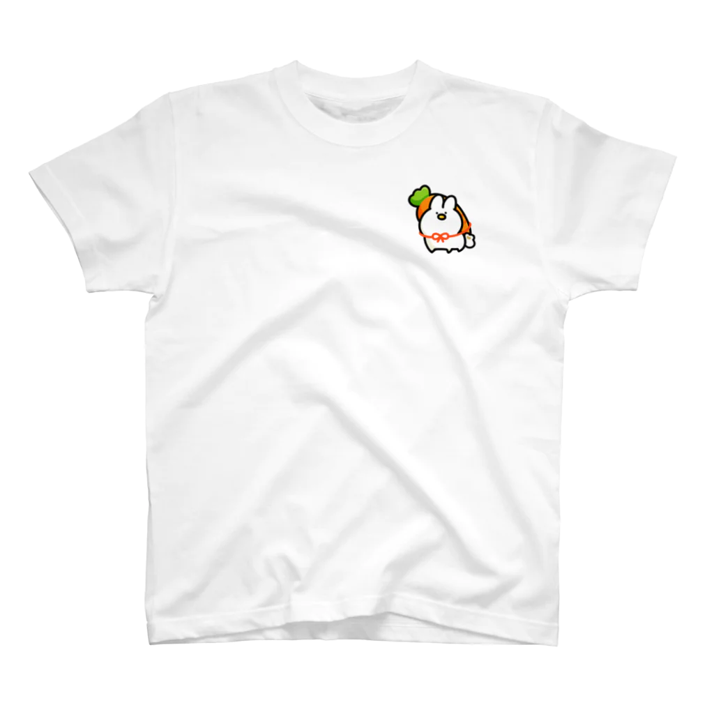じわるちゃんのキャラメルポップコーン屋さんのじわるアバターグッズ12🍿うさぎ🥕 Regular Fit T-Shirt