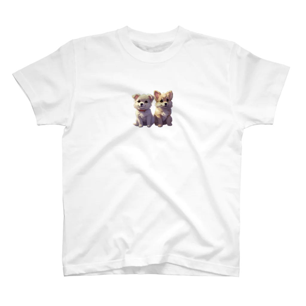 ハミガキマーケットの2匹のかわいい犬ちゃん Regular Fit T-Shirt