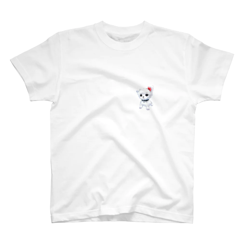 ちいさき家族スキ　Maltese ♡のだってマルチーズだもん　素 スタンダードTシャツ