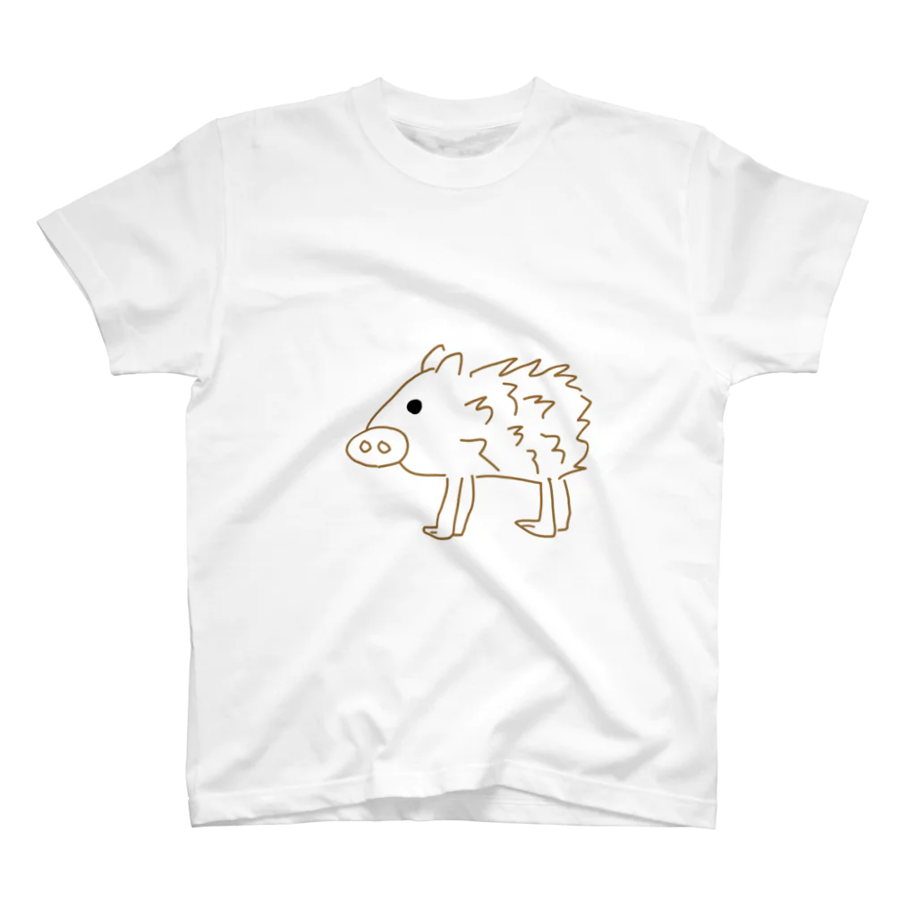 いちご2415の【下手な絵】いのしし スタンダードTシャツ