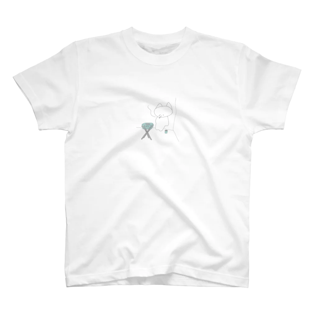 れんにゅうごくごくのしくしくすぱすぱしろくん スタンダードTシャツ