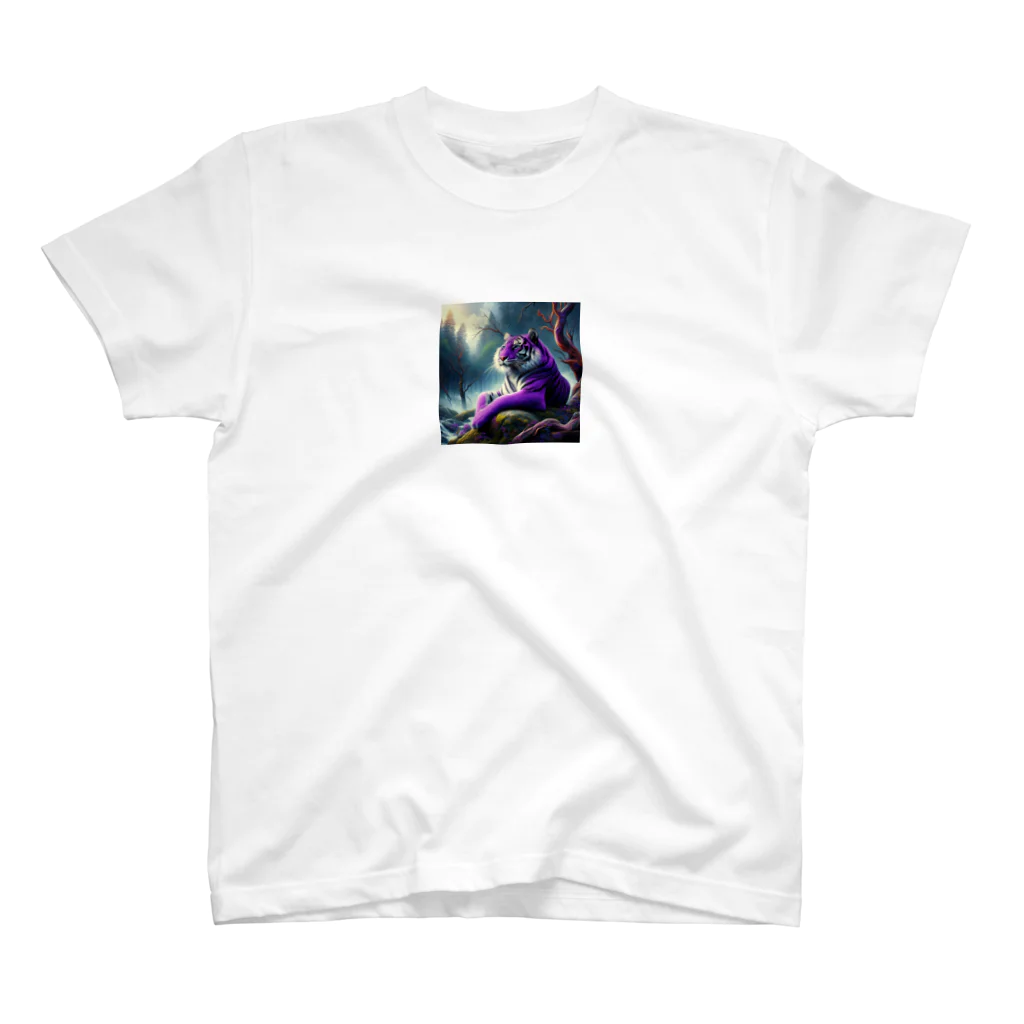 Motidukiの 紫色なトラ Regular Fit T-Shirt