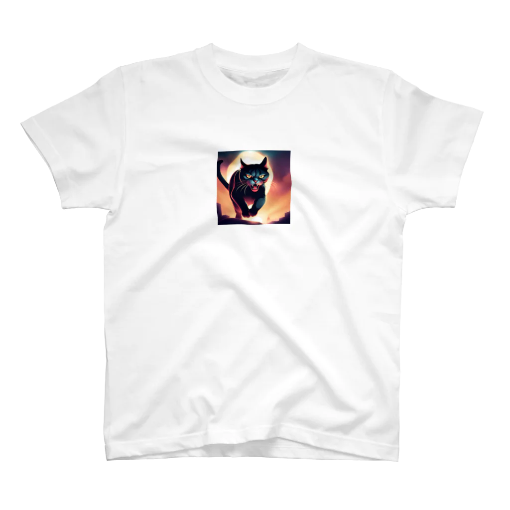 増税やめてーのかわいい猫の威嚇 スタンダードTシャツ