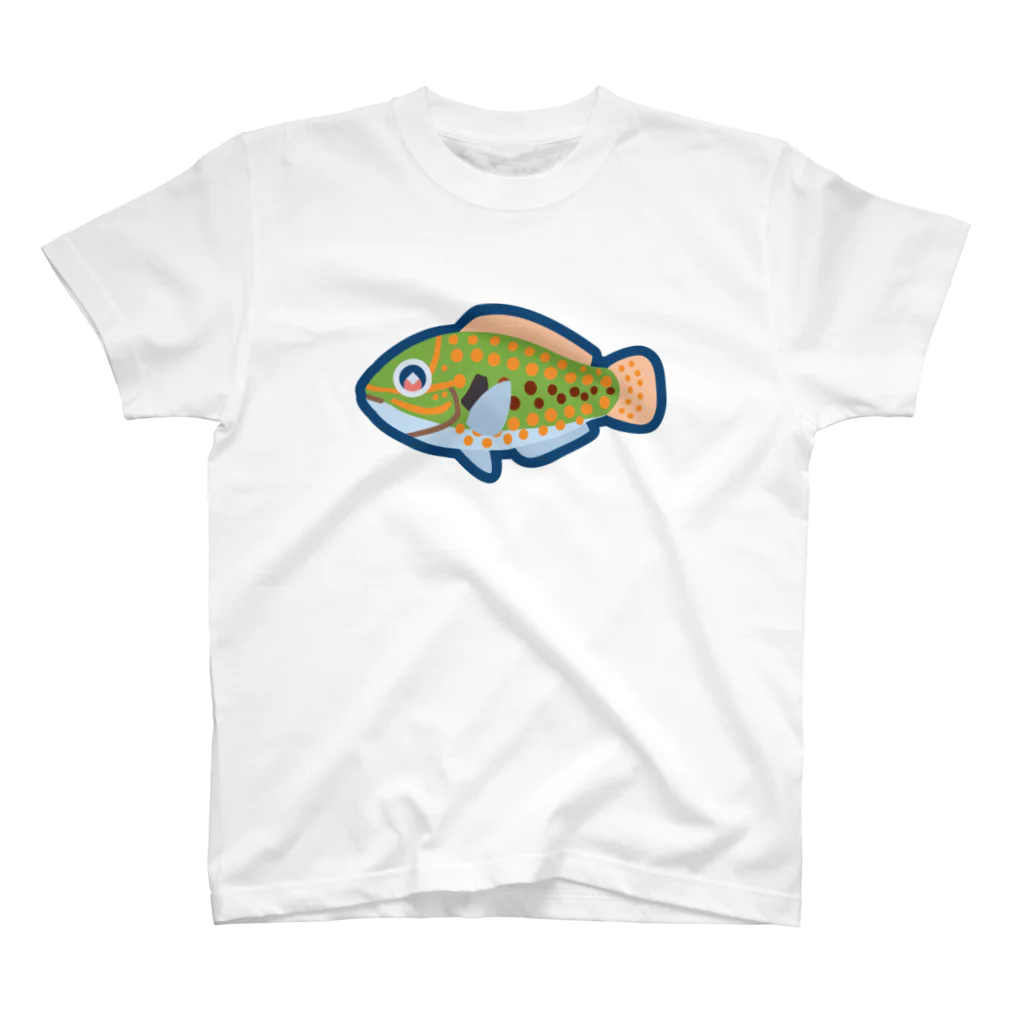 ホチカド漁船の釣れたよ。キュウセンが。 スタンダードTシャツ