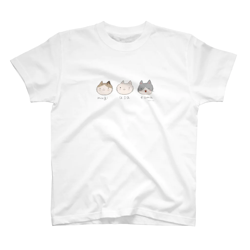 ねこてぃぶの仲良しにゃんこ スタンダードTシャツ