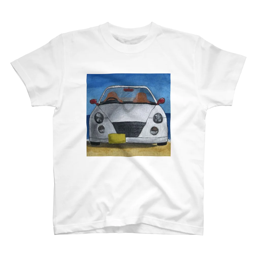 デバちゃんショップの海とオープンカー スタンダードTシャツ