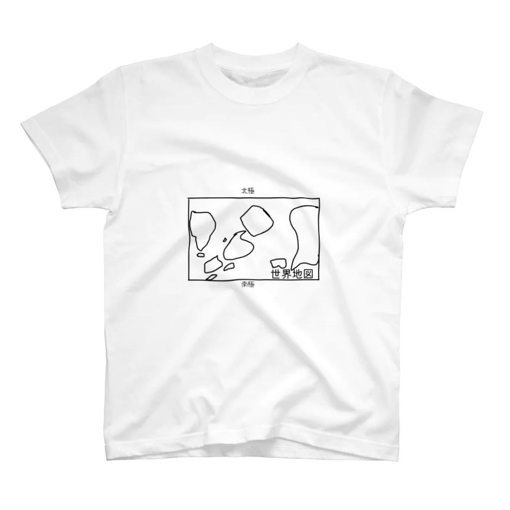 りおんの手描き世界地図第1弾 スタンダードTシャツ