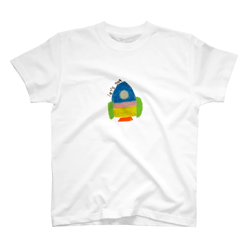 らくがきクレヨンのらくがきロケット スタンダードTシャツ